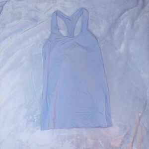 Lululemon, light blue, hip length tank top